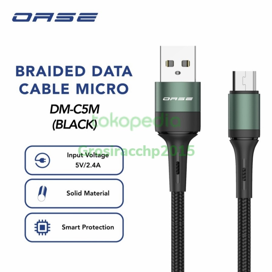 OASE DM-C5M KABEL DATA MICRO USB 100CM 2.4A