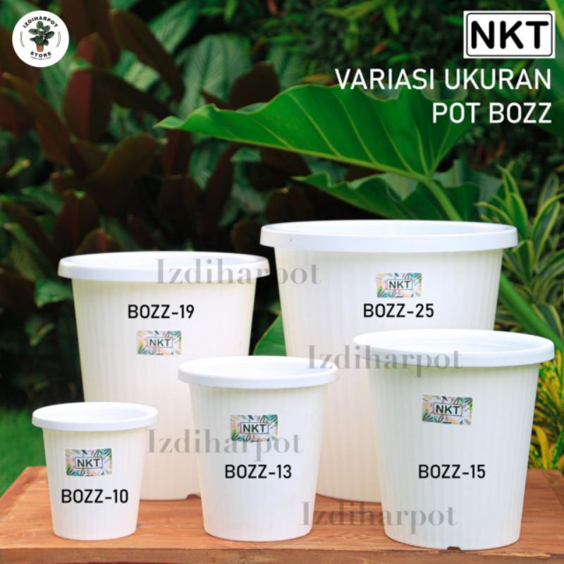 pot bunga tanaman tinggi NKT BOZZ 25 PUTIH - NKT BOZZ 25 PUTIH