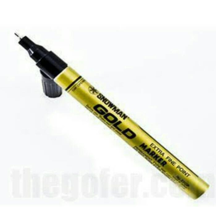 

Jual Spidol emas Snowman gold silver marker extra fine point Berkualitas