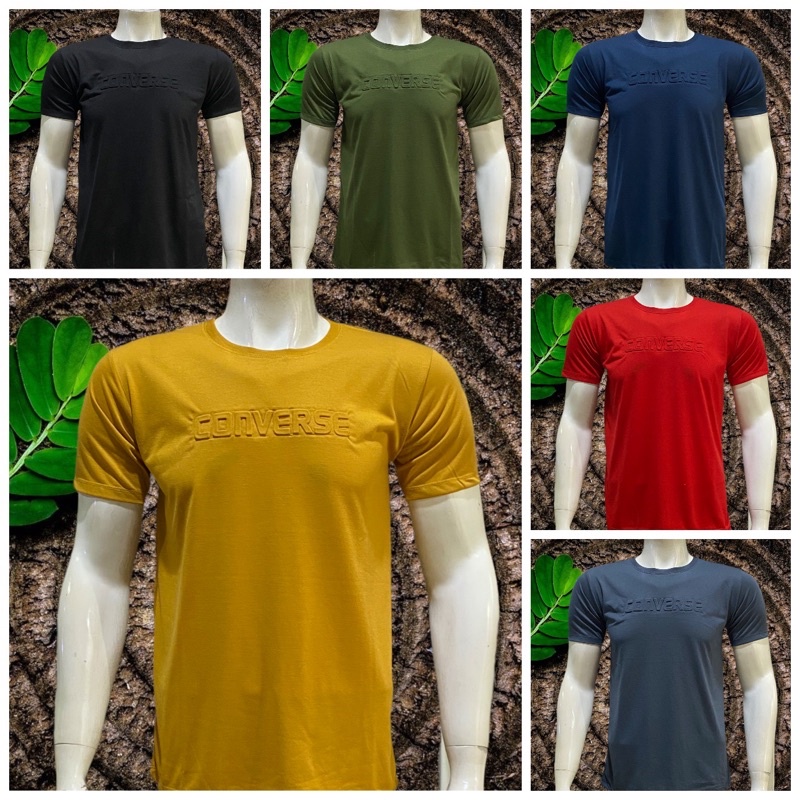 Kaos Distro Pria Embos Sablon Tulisan Timbul Size L Katun PE Lengan Pendek Surfing