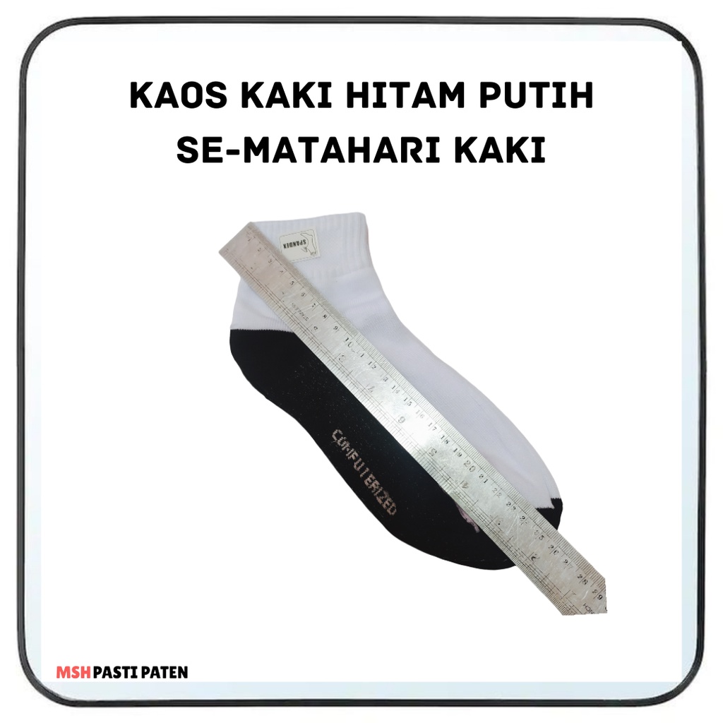 Kaos Kaki Hitam Putih Kaos Kaki Sekolah Kaos Kaki Pendek Koas Kakki Putih