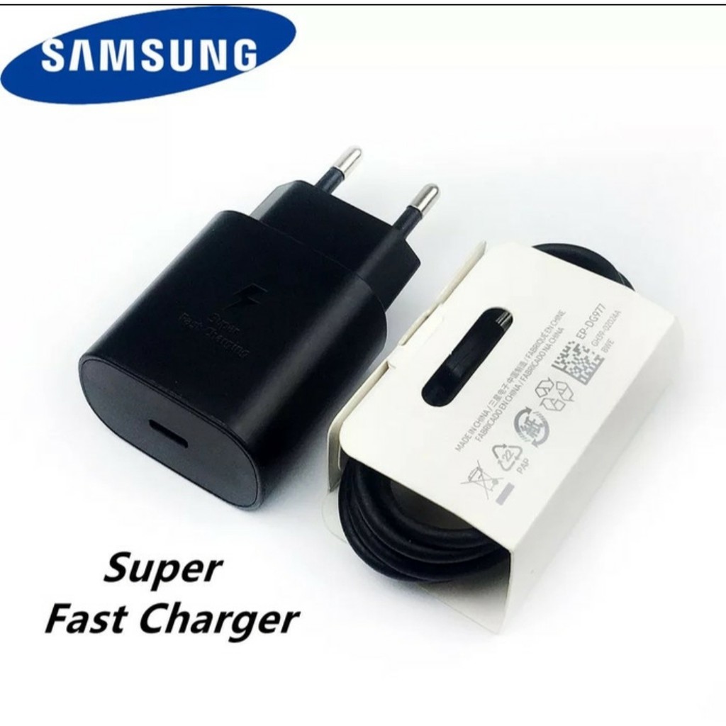 SAMSUNG Charger Dan Caboe Kabel Super Fast Charging 25W 45W PD Usb Type C to Type C Samsung Note 10 20 ultra s21 S20 S22 S23 ultra z fold 3 4