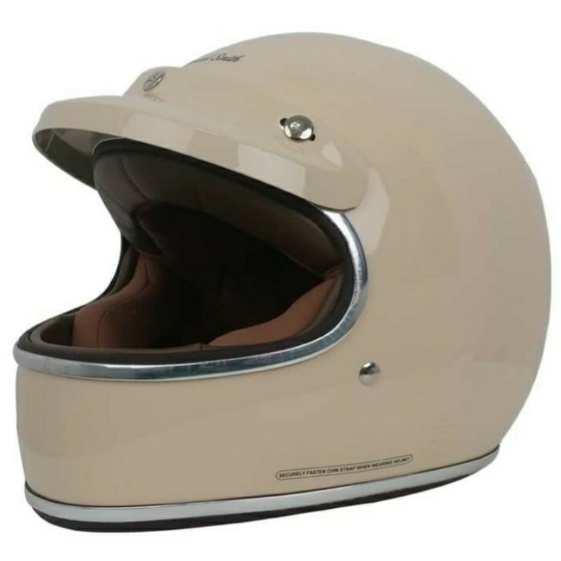 Helm Cargloss Cafe Racer Howard Smith List Chrome - Avorio Naide