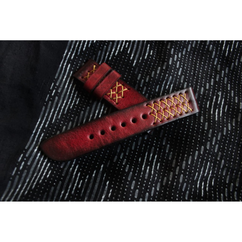 tali jam tangan kulit katana merah