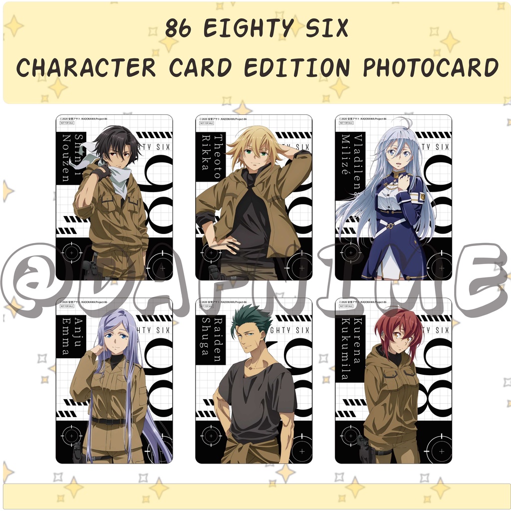 86 EIGHTY SIX CHARACTER CARD EDITION PHOTOCARD ANIME