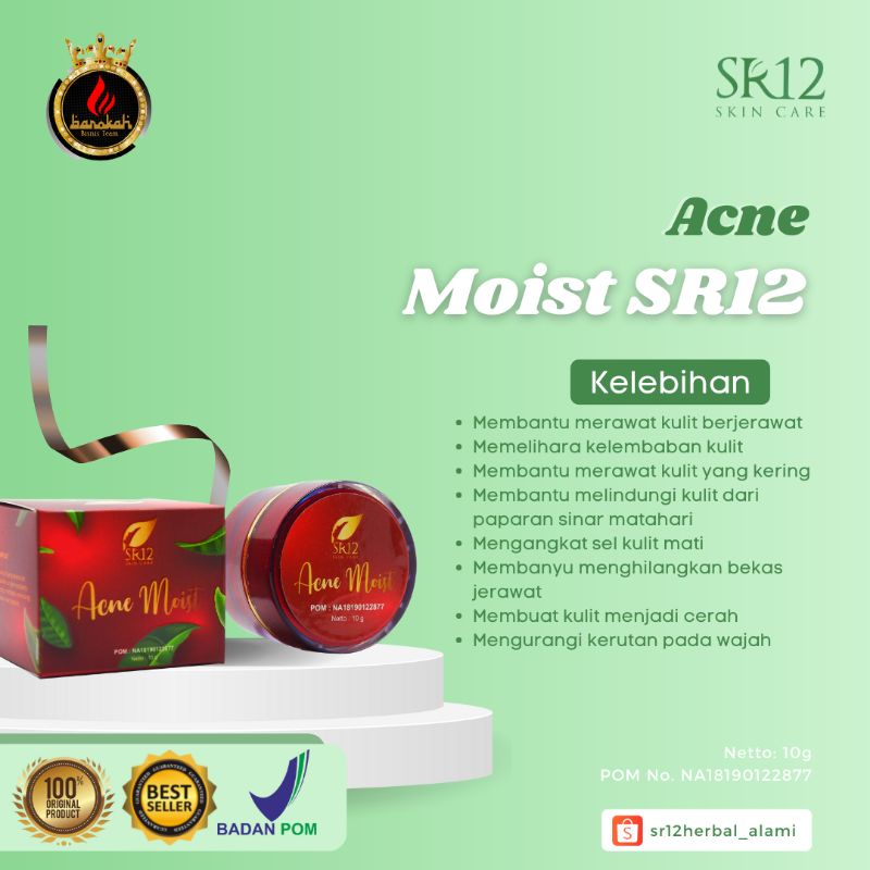 ACNE MOIST DAY & NIGHT CREAM/BEKAS JERAWAT/TRIPLE ACTION
