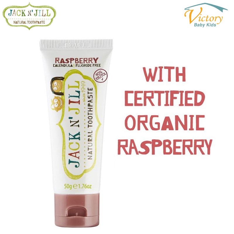 Jack N' Jill Natural Toothpaste Raspberry 50g - Pasta Gigi