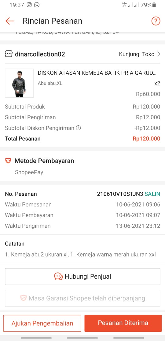 Diskon Atasan Kemeja Batik Pria Garuda M L Xl Xxl Xxxl