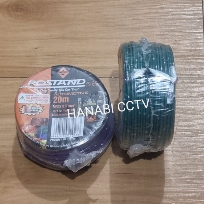 Harga 1 Meter Kabel Listrik AWG22 Tembaga Serabut Putih Audio Motor AWG 22