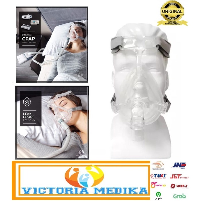Full Face CPAP Mask with Headgear (Cpap ResMed,Philips,Weinmen)100% Original