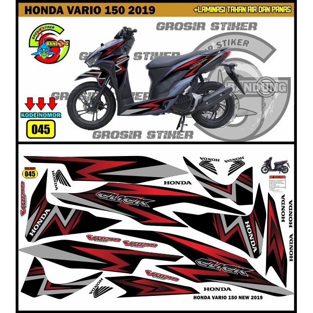 STIKER VARIASI MOTOR HONDA VARIO 150 LED 2019