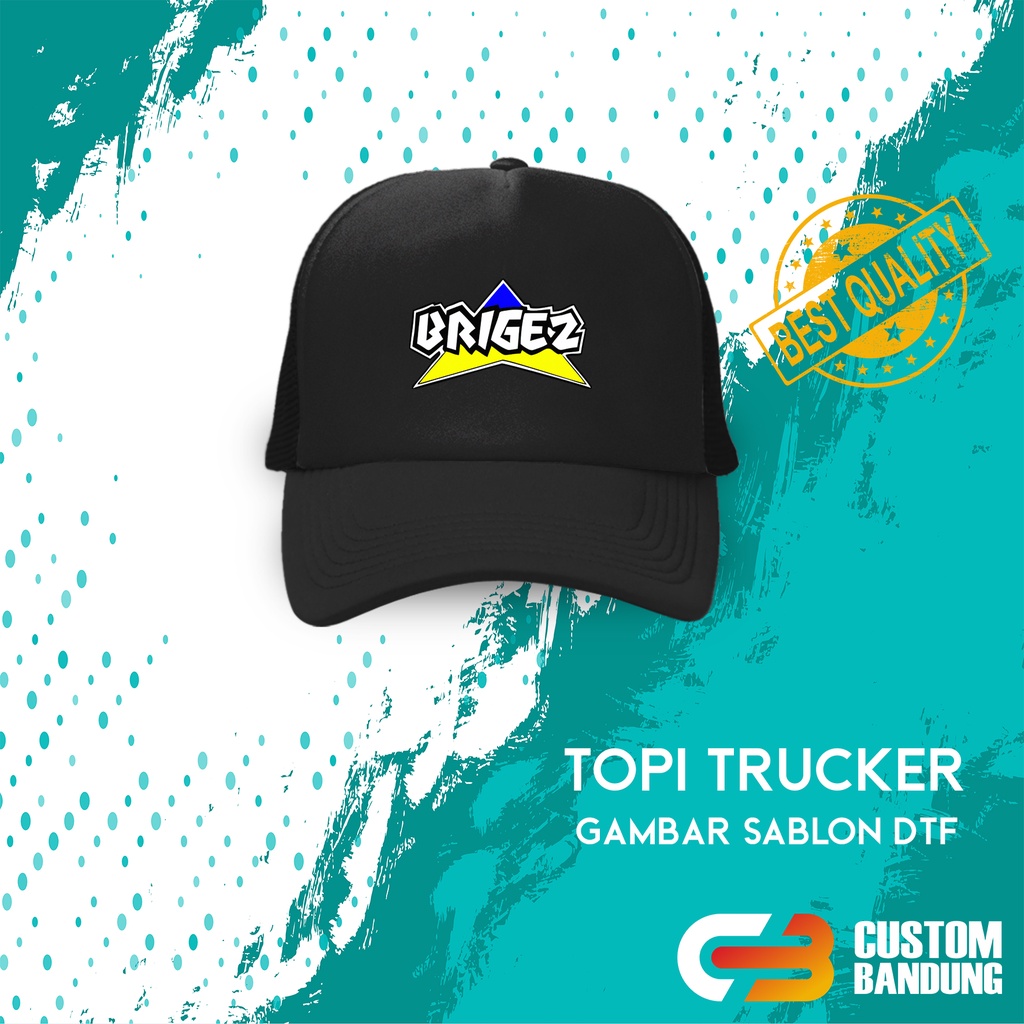 Topi Trucker BRIGEZ  Topi Jaring GBR Pria Wanita Bisa COD Original High Quality