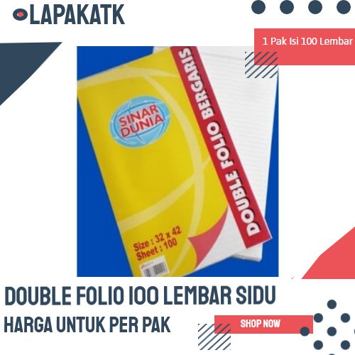 

KERTAS double folio bergaris 100 lembar +