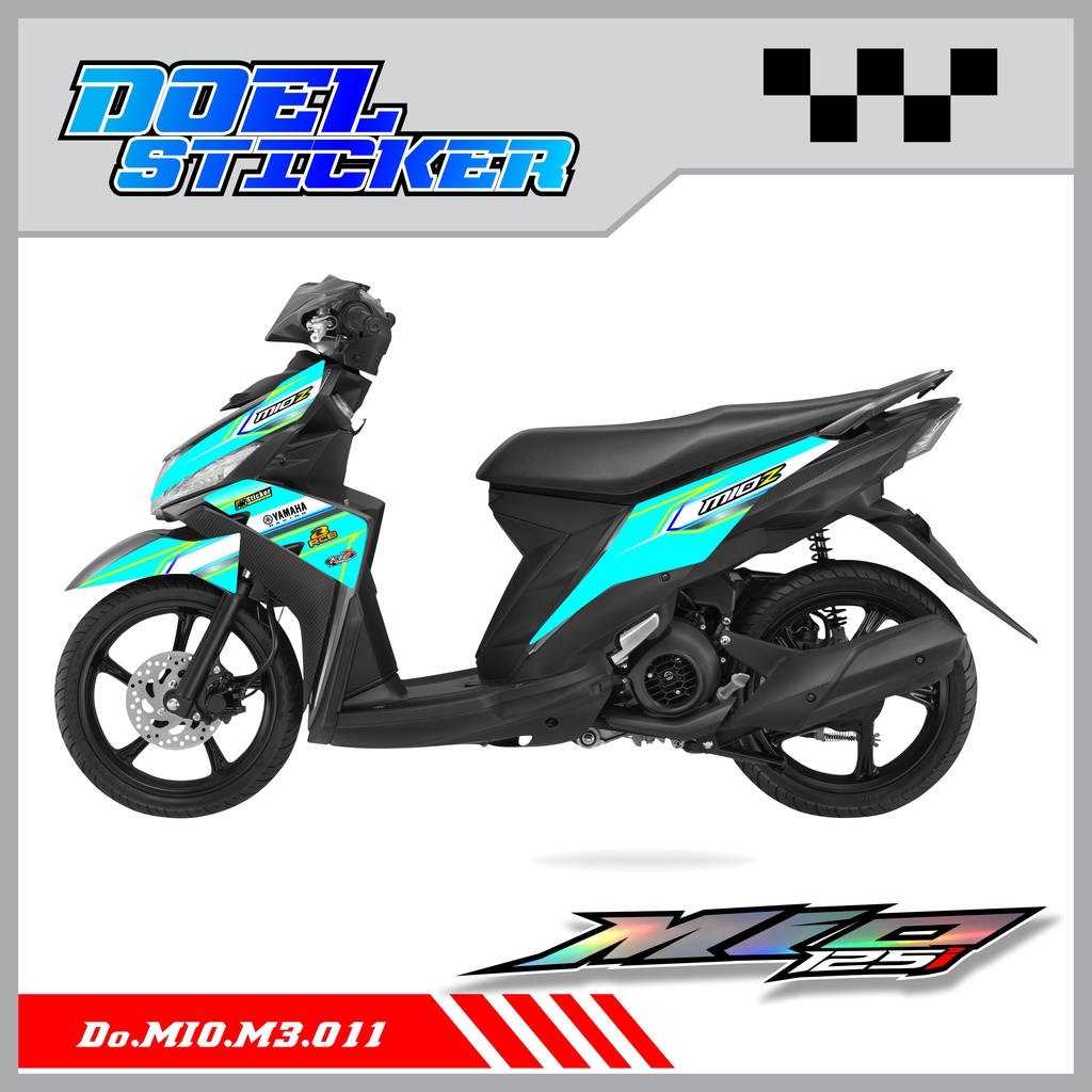 Sticker Striping Mio M3 , Mio Z , Mio 125 List Variasi Hologram pelangi,Crome Doel 011