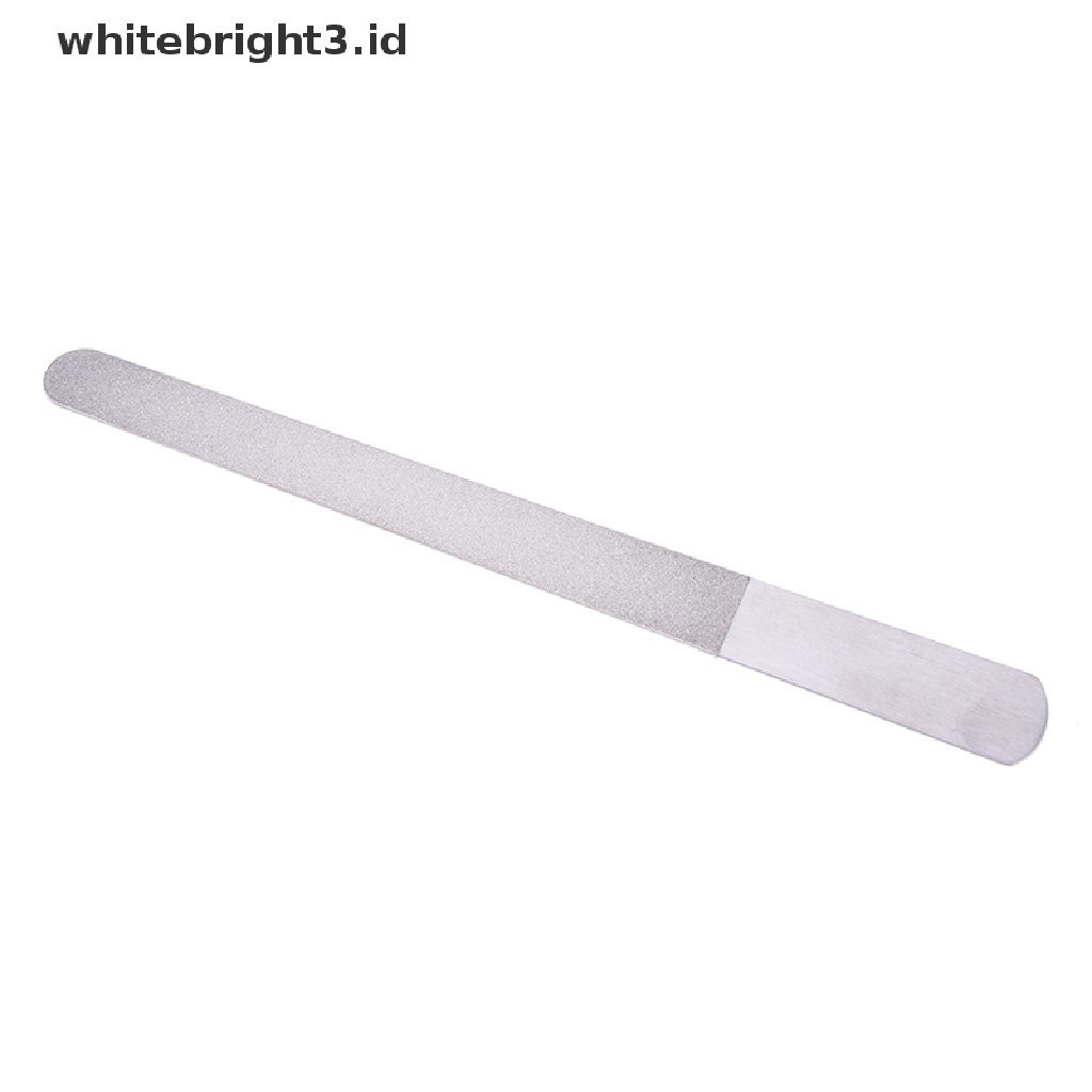 (whitebright3.id) Alat Kikir Kuku Dua Sisi Bahan Stainless Steel Untuk Manicure / Pedicure