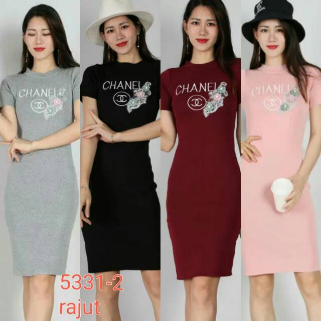 Dress Chanel Rajut Import 5331-2