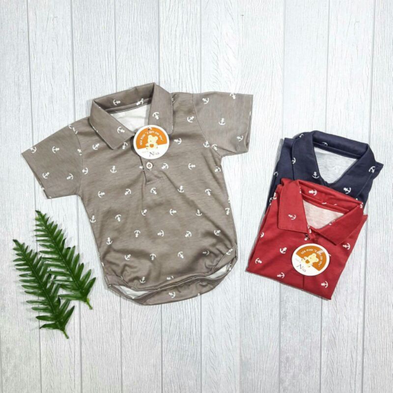 JUMPER PENDEK NEW BORN MOTIF ANCHOR SNI