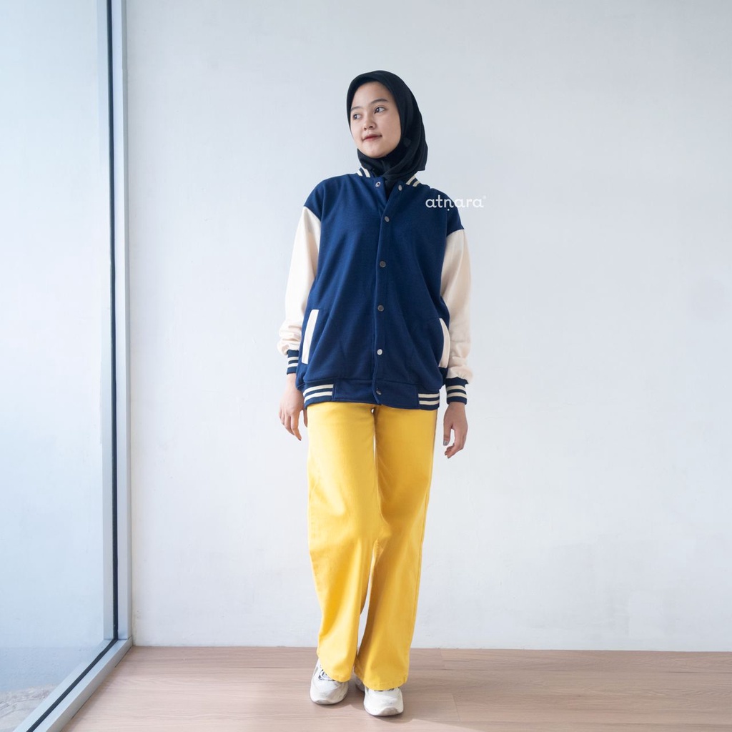 Nara Grosir - Classic Baseball Jaket l Jaket Varsity Pria dan Wanita
