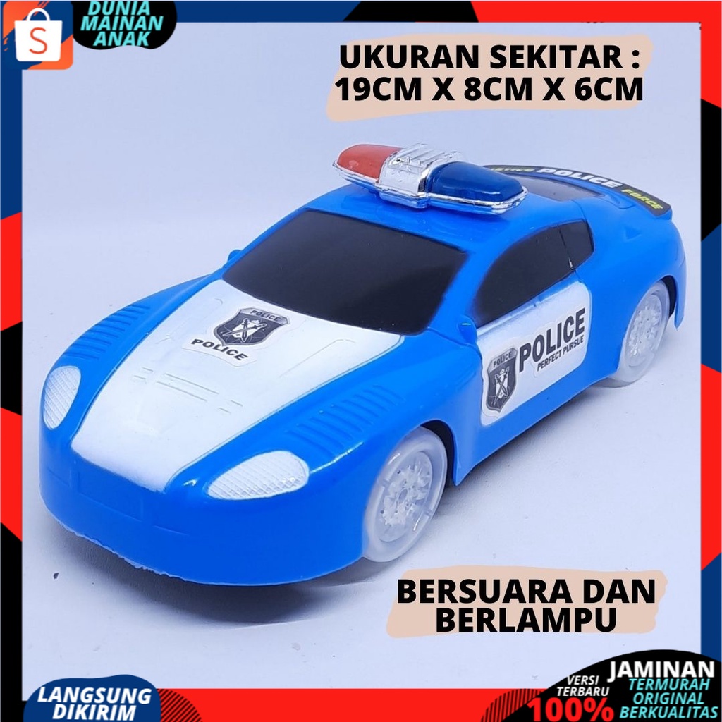 ( BISA COD ) PROMO Mainan Anak Mobil Polisi Baterai Super Police Car Ada Musik Dan Lampu / Mainan Anak Laki Laki SNI Murah