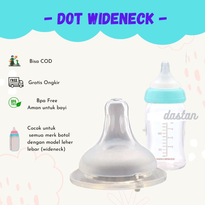 Dot peristaltik cocok untuk botol susu Wideneck