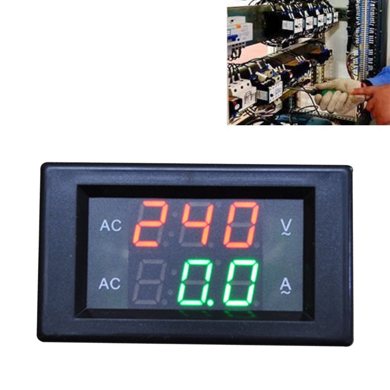 Btsg 500V/50A LCD Monitor Gauge Voltmeter Ammeter Detektor Kapasitas Daya