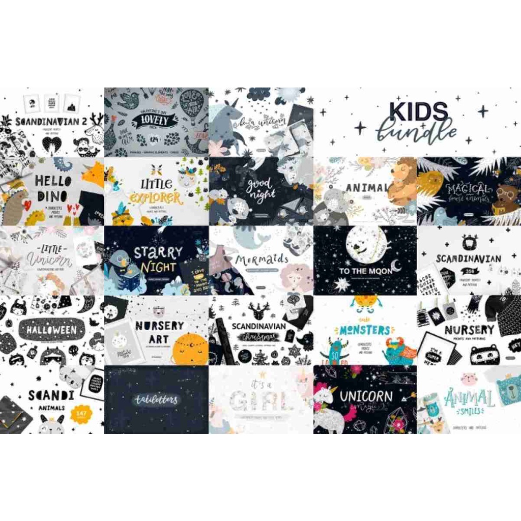 Kids Bundle Graphic Patterns - Vector Designs