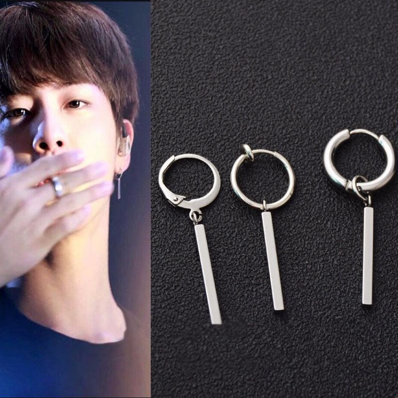COD Anting Style Pria Korea Model KPOP Batang / Anting Pria Tindik Dan Jepit