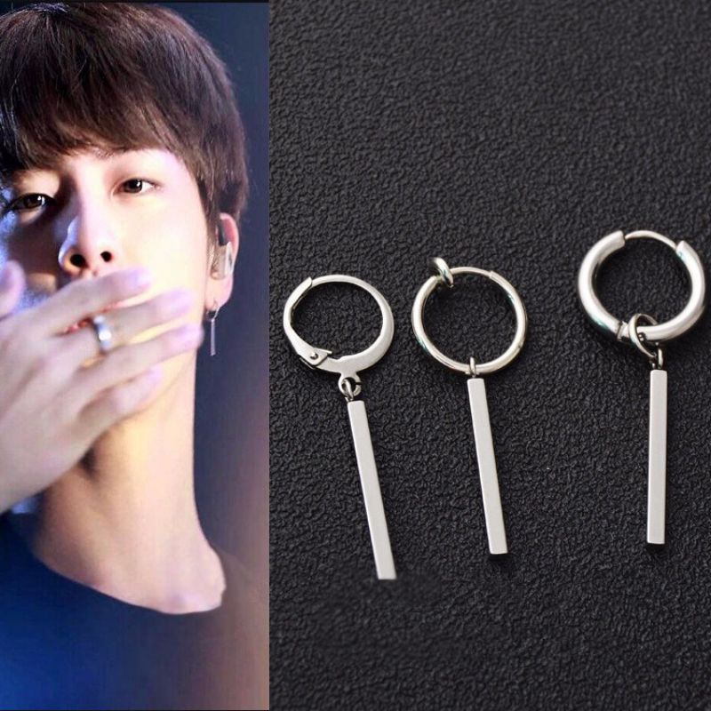 COD Anting Style Pria Korea Model KPOP Batang / Anting Pria Tindik Dan Jepit