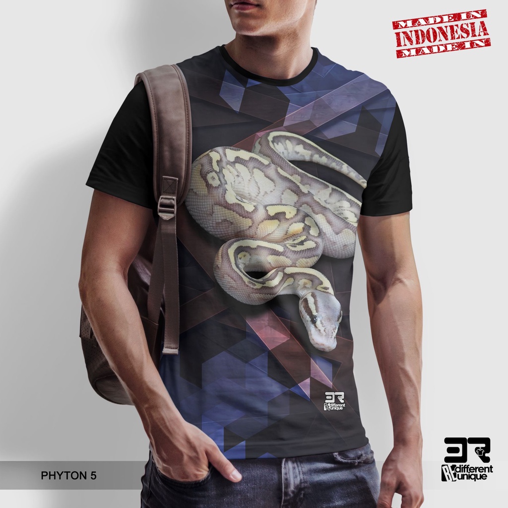 [ COD ] KAOS PRINTING GAMBAR ULAR PYTHON 5 BALLPYTHON MOJAVE - BAJU DISTRO ORIGINAL MOTIF SNAKE PITO