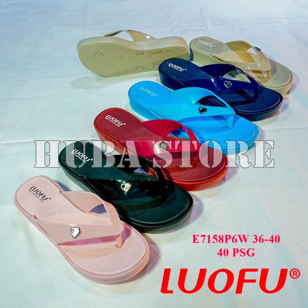 HUBA SANDAL  JEPIT  WANITA  JELLY SENDAL CEWE KARET IMPOR 