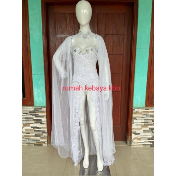 gaun sayap pundak/kebaya pengantin/gaun pengantin wanita/gaun pengantin full Payet/baju pernikahan