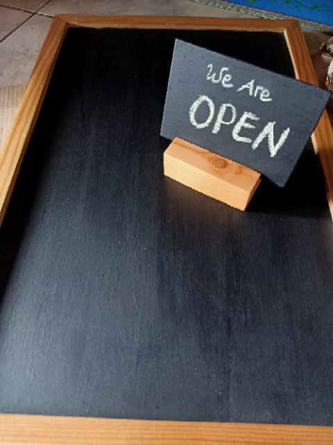 Food Taq Kayu 10x15cm Food Taq Papan Tulis Kapur Food Taq Buffet Mini Chalkboard Papan Kapur