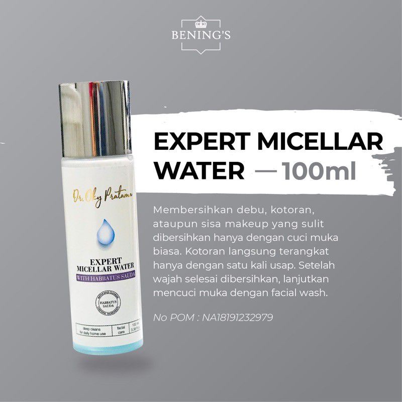 EXPERT MICELLAR WATER BENINGS CLINIC SKINCARE DR OKY PRATAMA