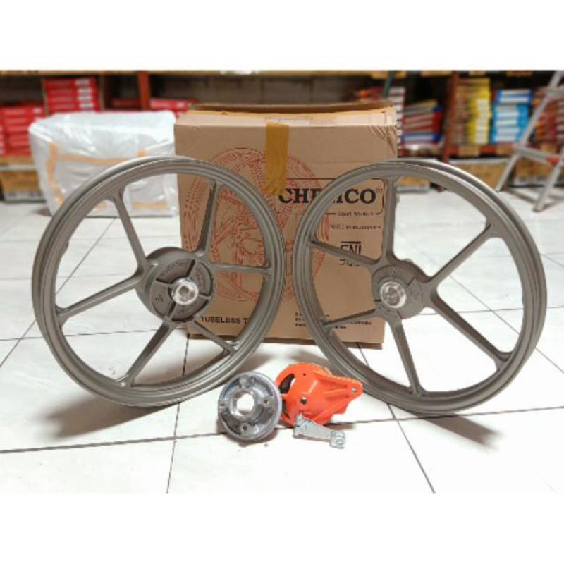 VELG RACING CHEMCO BRT 160 185 RING 17 JUPITER Z F1Zr SILVER PNP CB GL PRO MEGAPRO TIGER