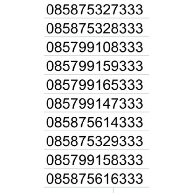 NOMOR CANTIK INDOSAT TRIPLE 333
