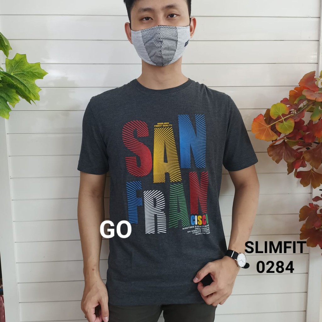 gof MAXMILLIAN KAOS D (Slimfit) Pakaian Pria Atasan Kaos Oblong Original Lengan Pendek