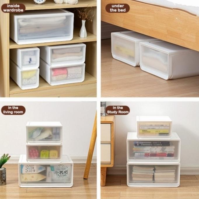 

Laci Lemari Pakaian Plastik Storage Box Multifungsi Portable Kotak