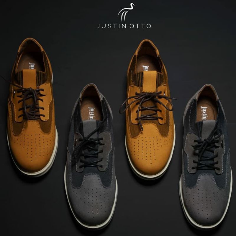 sepatu kulit asli pria Justin otto MC-LAREN