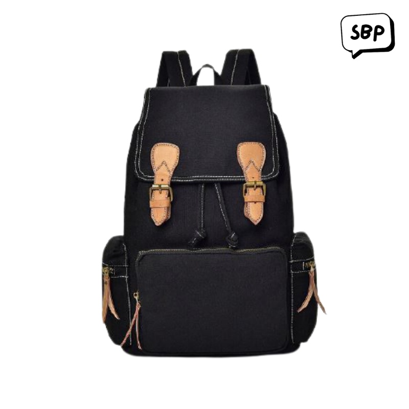 Tas Ransel Kanvas Backpack Kanvas Laptop 14inc Multifungsi Pria/Wanita Terbaru 2022