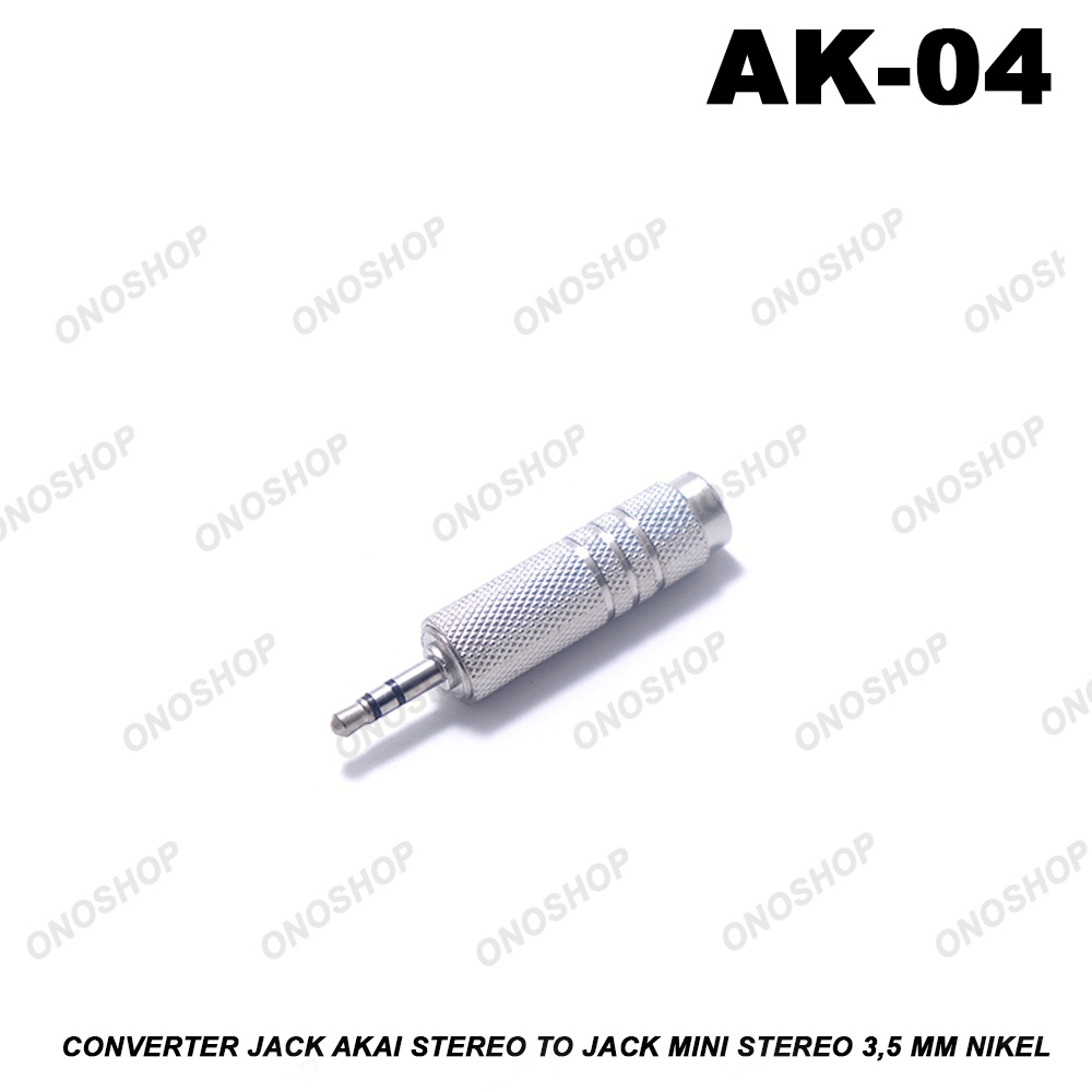 Converter Jack Akai Stereo To Jack Mini Stereo 3,5 MM Nikel