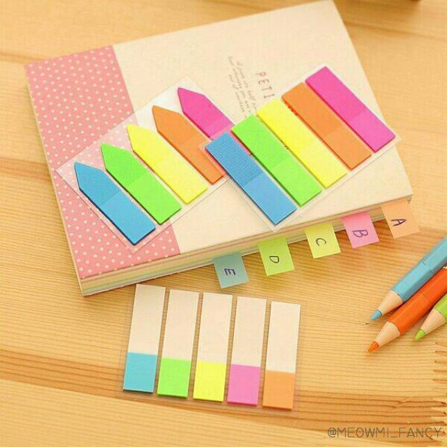 Pembatas Halaman Page Marker Sticky note rainbow MB0023-1