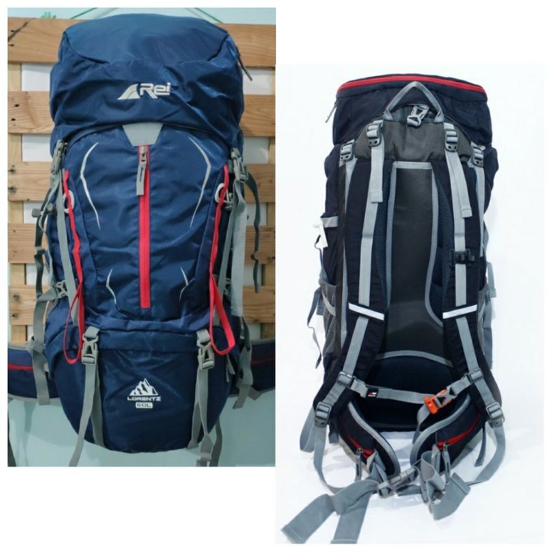 tas gunung arei carrier rei lorentz 60L sudah termasuk cover bag