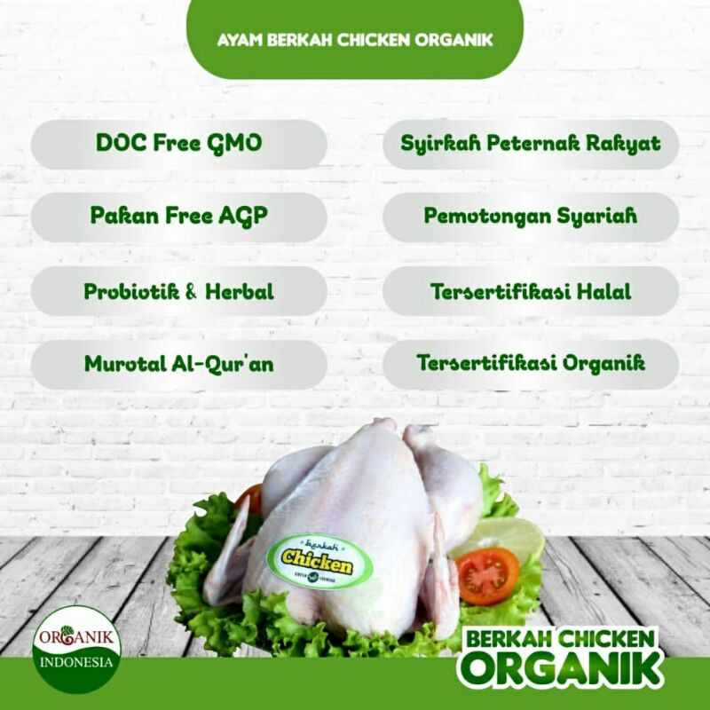 BERKAH Chicken Ayam Organik 1 Ekor Halal