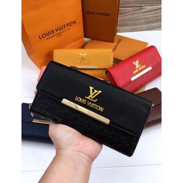

(TERLARIS) BEST SELLER DOMPET L EMBOSS RES TUTUP FREE PAPERBAG FREE BOX IMPORT . - Hitam, L