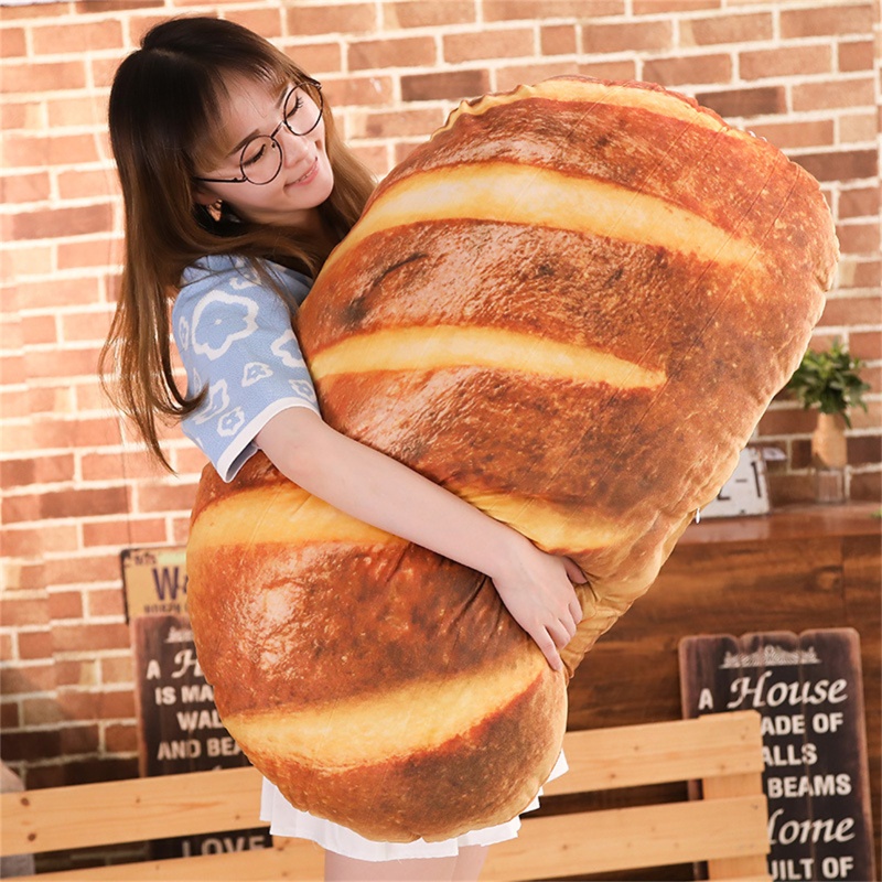 Mary Plush Bread Shape Pillow Vivid Throw Pillow8/16 ''Untuk Dekorasi Meja Emosi Menenangkan Ornamen Mobil Kantor Non Deform