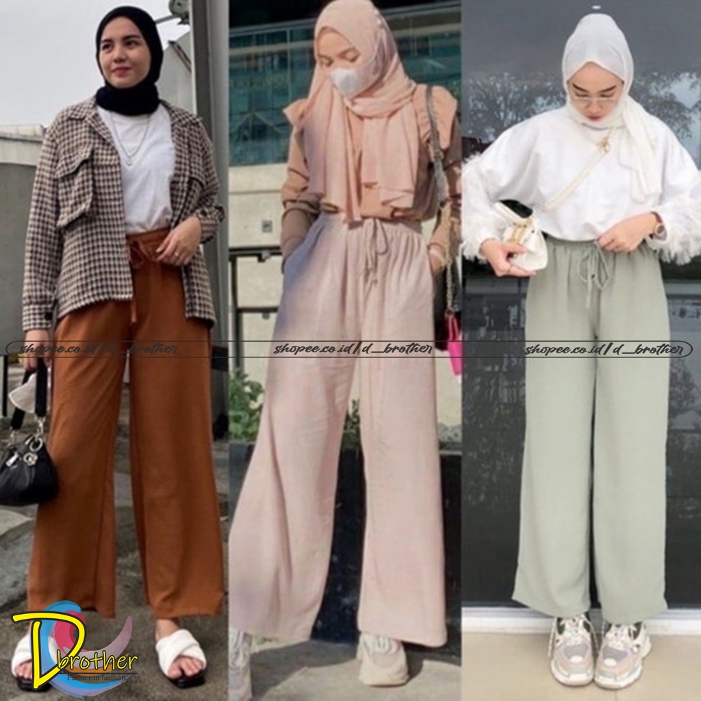 KANON CELANA KULOT CRINCKLE | KULOT JUMBO WANITA BAHAN CRINKLE | KULOT BASIC AIRFLOW | RUBY KULOT JUMBO