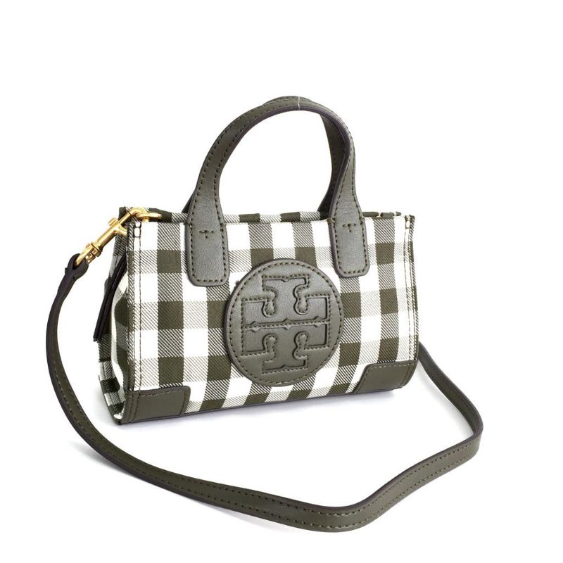 Tory Burch Ella Micro Gingham Tote Bag