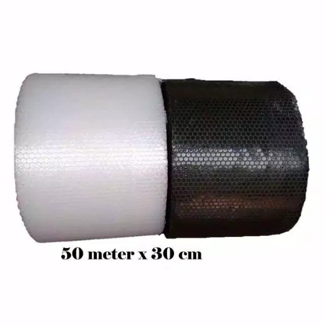 BUBBLE WRAP 30CM X 50M HITAM BENING SELALU READY