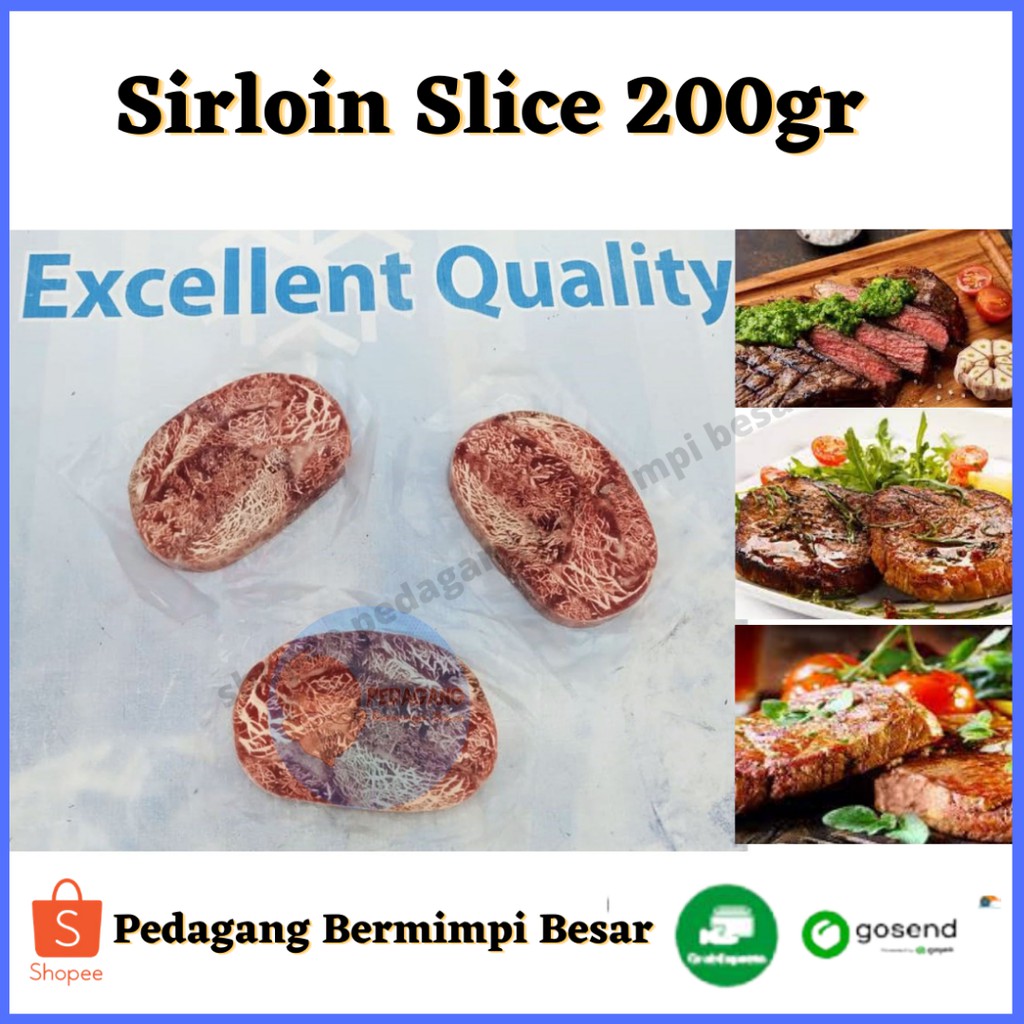 Wagyu Sirloin 200gr | Sirloin Meltique 200gr | Sirloin Slice 200gr/daging steak
