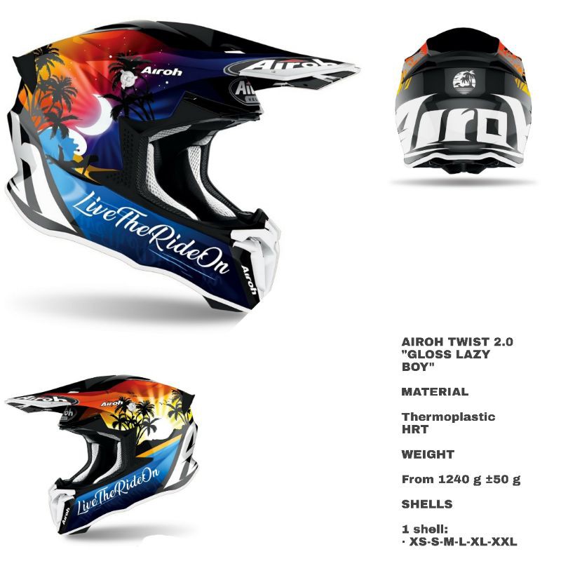 HELM AIROH TWIST 2.0 GLOSS LAZYBOY 2021